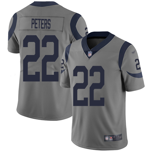 Los Angeles Rams Limited Gray Men Marcus Peters Jersey NFL Football #22 Inverted Legend